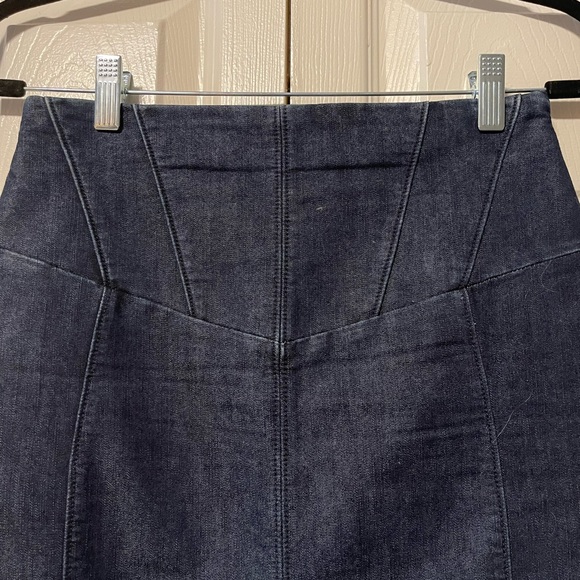 EXPRESS Corset-style Denim Skirt - Picture 1 of 10